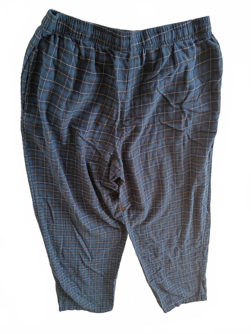 Joe Boxer Men's Blue Plaid Lounge Pants Size M/M Cotton